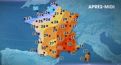 23 juin 2017 carte météo